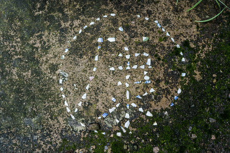 Chinese word of Kang arranged in stoneの写真素材