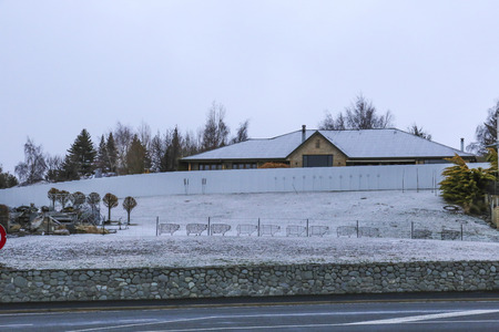 New Zealand house scenery のeditorial素材