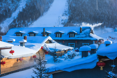 snow villageのeditorial素材