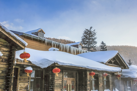 Snow villageのeditorial素材
