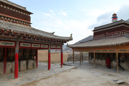 Temple at Gansu villageの写真素材