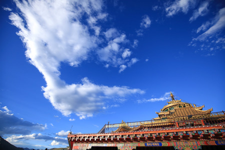 Gansu Buddhist templeの写真素材