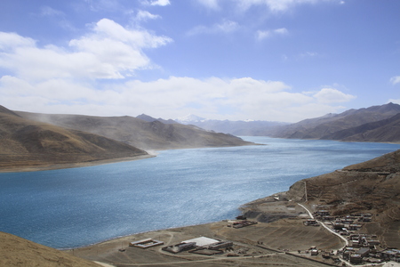 Blue lakeの写真素材