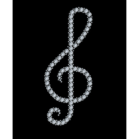 Diamond treble clefのイラスト素材