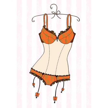 Sexy vintage corsetのイラスト素材