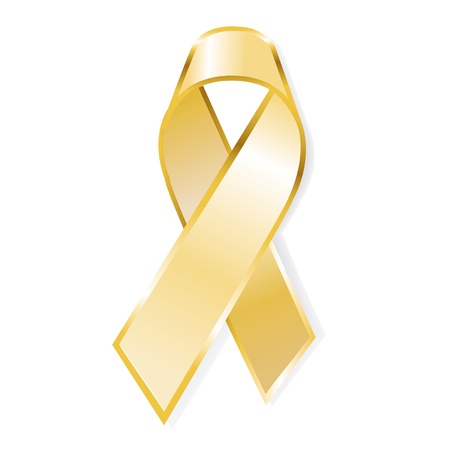 Aids awareness yelow ribbon isolated on white background のイラスト素材