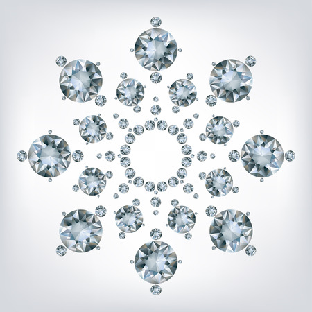 Snowflake made a lot of from diamonds.のイラスト素材