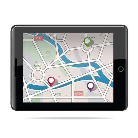 GPS navigator icon. Vector illustrationのイラスト素材
