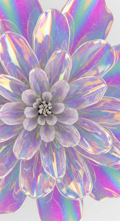 Macro closeup of fractal flower, digital artwork for creative graphic designの素材