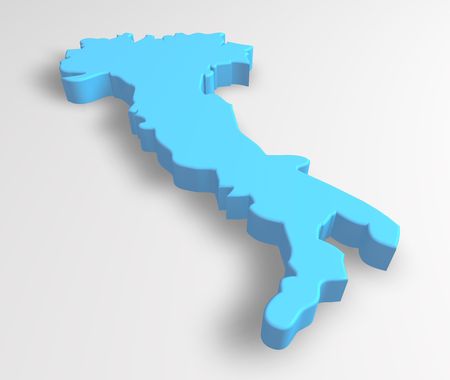 3d italy mapの写真素材