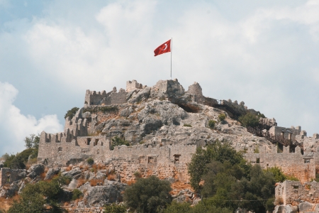 fortress in Turkey on the Mediterranean Seaの写真素材