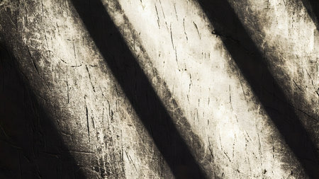 Shadow of sunlight on the cement wall. Abstract background and texture for design.の素材