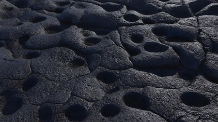 Volcanic rock in Lanzarote, Canary Islands, Spainの素材