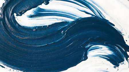 Blue and white abstract acrylic paint background. Acrylic painting on canvas.の素材