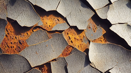 abstract background of a wall made of peeling paint with cracksの素材