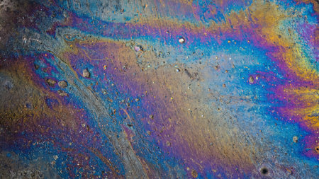 abstract background from oil paint in blue and purple tones, macroの素材