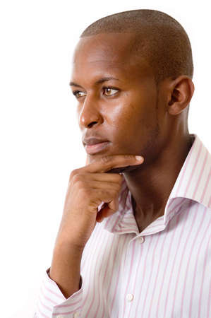 This is an image of a businessman looking away.