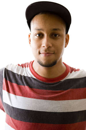 This is an image of a casual guy smiling.の写真素材