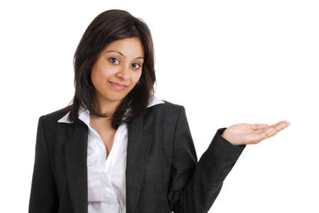 This is an image of business woman doing a presentation.の写真素材