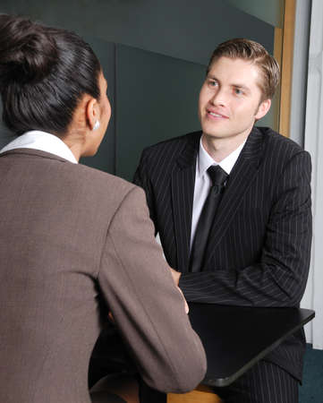 This is an image of a business team having a discussion.の写真素材