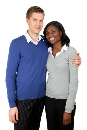 This is an image of business couple clutching each other.の写真素材