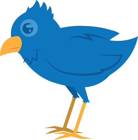 Isolated blue bird standing のイラスト素材