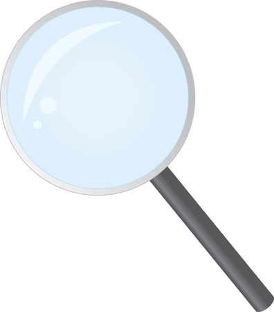 Isolated magnifying glass with reflection のイラスト素材