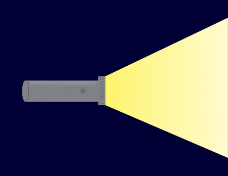 Flashlight shining beam of light のイラスト素材