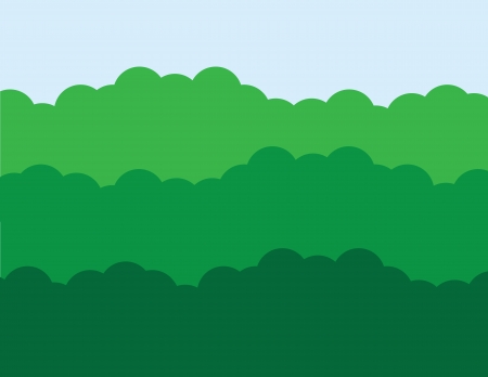 Top of puffy green trees background のイラスト素材
