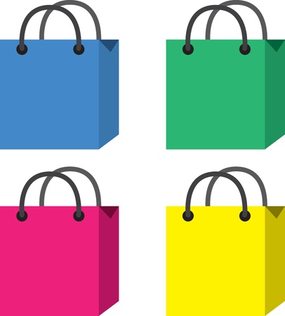 Isolated shopping bags  のイラスト素材
