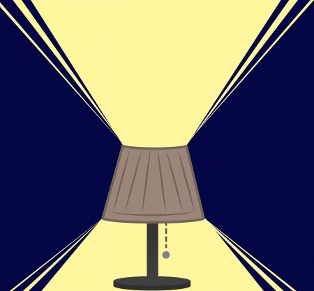 Lamp light in the dark のイラスト素材