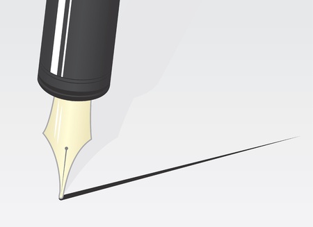 Pen close up making a straight line のイラスト素材