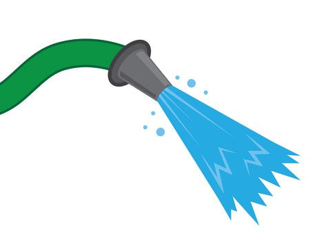 Hose spraying water against empty background のイラスト素材