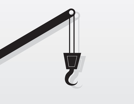 Crane silhouette in front of gray background のイラスト素材