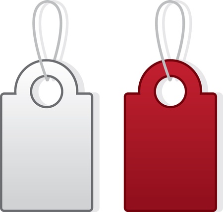 Blank tags white and red のイラスト素材