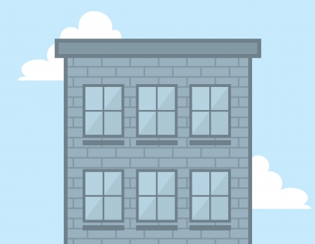Tall building in the sky with windows のイラスト素材