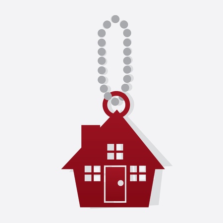 House symbol hanging on a chain のイラスト素材