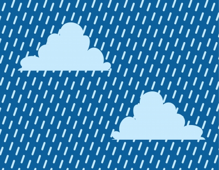 Raining clouds in the sky のイラスト素材