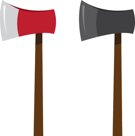 Isolated ax in two colors のイラスト素材