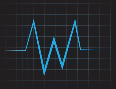 EKG grid with blue lines のイラスト素材