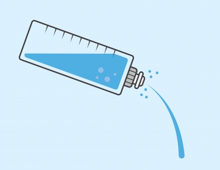 Water bottle tilted pouring out のイラスト素材