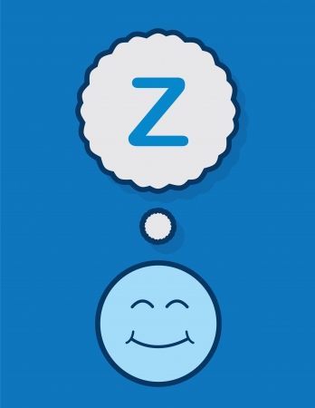 Sleeping face with z thought bubble のイラスト素材