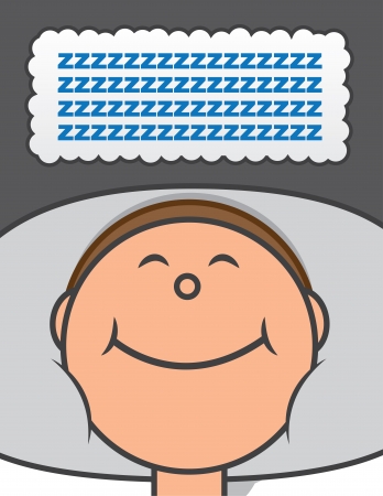 Sleeping person with thought bubble of zのイラスト素材