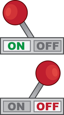 Lever switch on and off activatedのイラスト素材