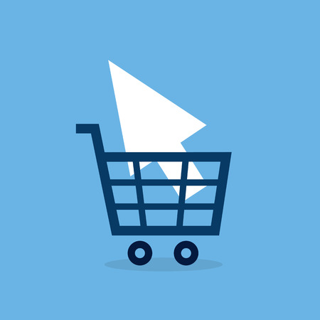 Shopping cart online carrying pointerのイラスト素材