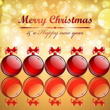 Christmas background with balls.のイラスト素材