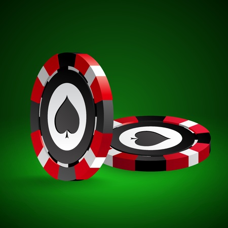 Poker chips illustration.のイラスト素材