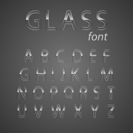 glass alphabet のイラスト素材