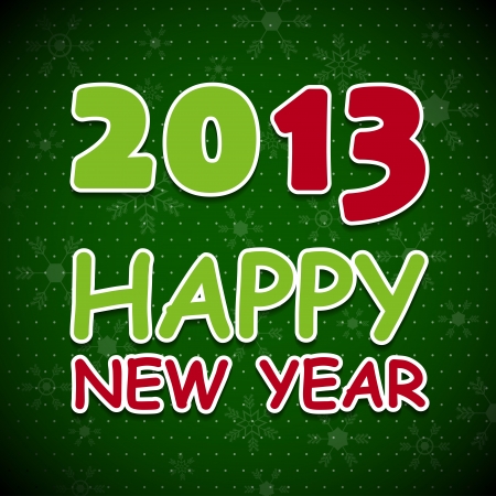 New 2013 year greeting card. Vector illustration.のイラスト素材