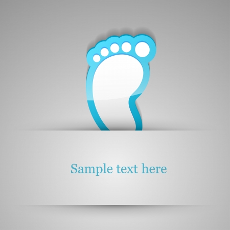 Footprint sticker. Vector illustration.のイラスト素材